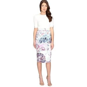 Illuminated bloom ted baker size 2 bodycon spring dress
